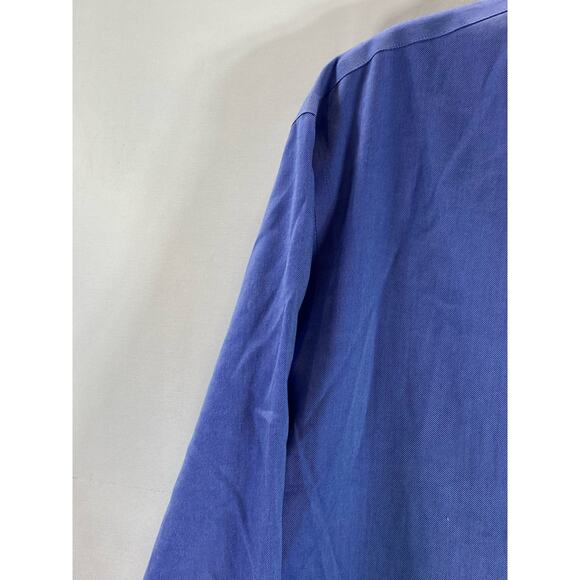 BANANA REPUBLIC Men's Blue Non-Iron Classic-Fit Button-Up Long Sleeve Shirt SZ L - Picture 4 of 12